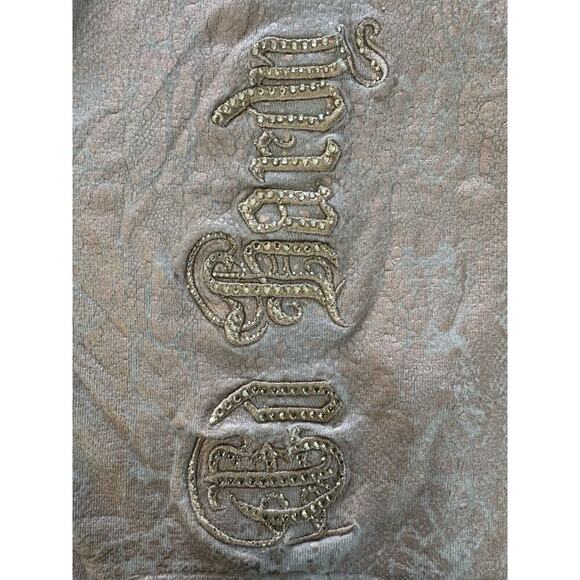 ED HARDY Genuine Vtg Rhinestone Embroidered Metallic Reptile Pattern Tank Top M - Picture 11 of 12